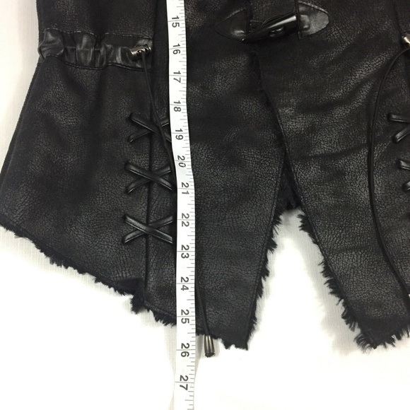 Terra Nostra Open Front Vest Faux Suede Small - Picture 5 of 7